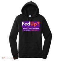 FedUp Give God Control Psalm 3419 Christian Bible & Jesus Women's Hoodie thumb 0
