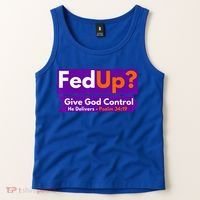 FedUp Give God Control Psalm 3419 Christian Bible & Jesus Tank Top thumb 2