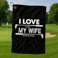Funny Golf Gift For Golfer Golf Towel thumb 1