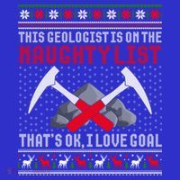 Funny Geologist Geology Ugly Christmas Sweater Naughty List Gift Apron thumb 3