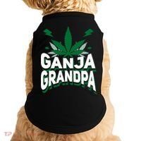 Funny Ganja Grandpa Weed Marijuana Doggie Tank thumb 0