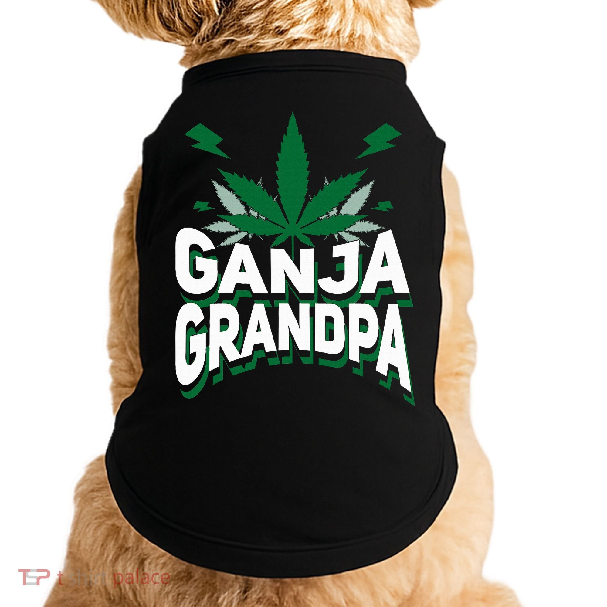 Funny Ganja Grandpa Weed Marijuana Doggie Tank