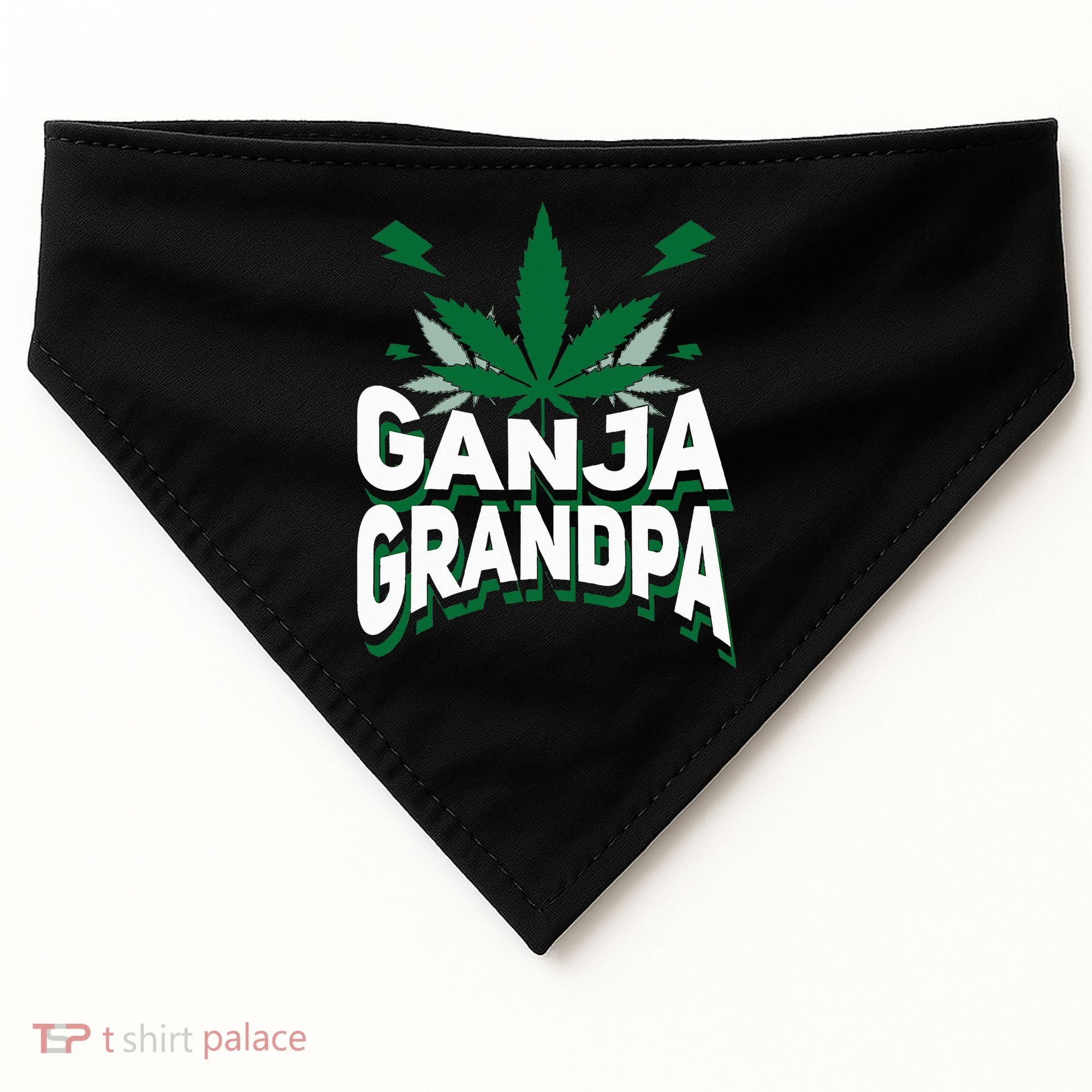 Funny Ganja Grandpa Weed Marijuana USA-Made Doggie Bandana