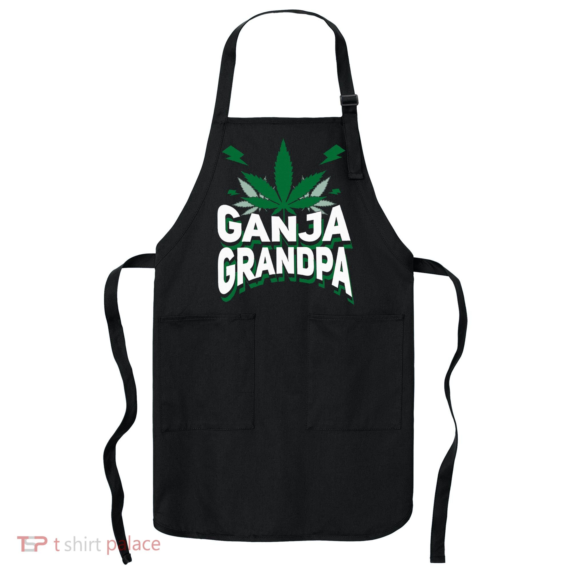 Funny Ganja Grandpa Weed Marijuana Apron