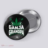 Funny Ganja Grandpa Weed Marijuana Button thumb 0