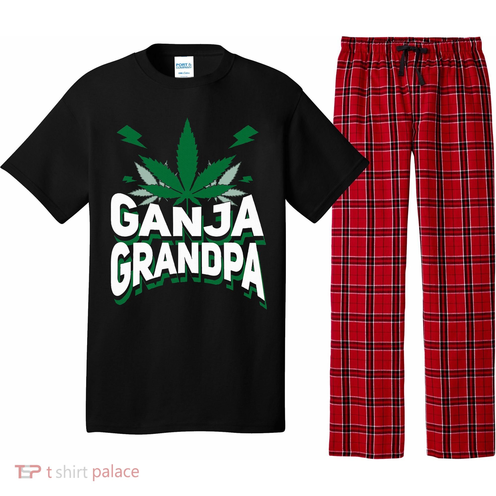 Funny Ganja Grandpa Weed Marijuana Pajama Set