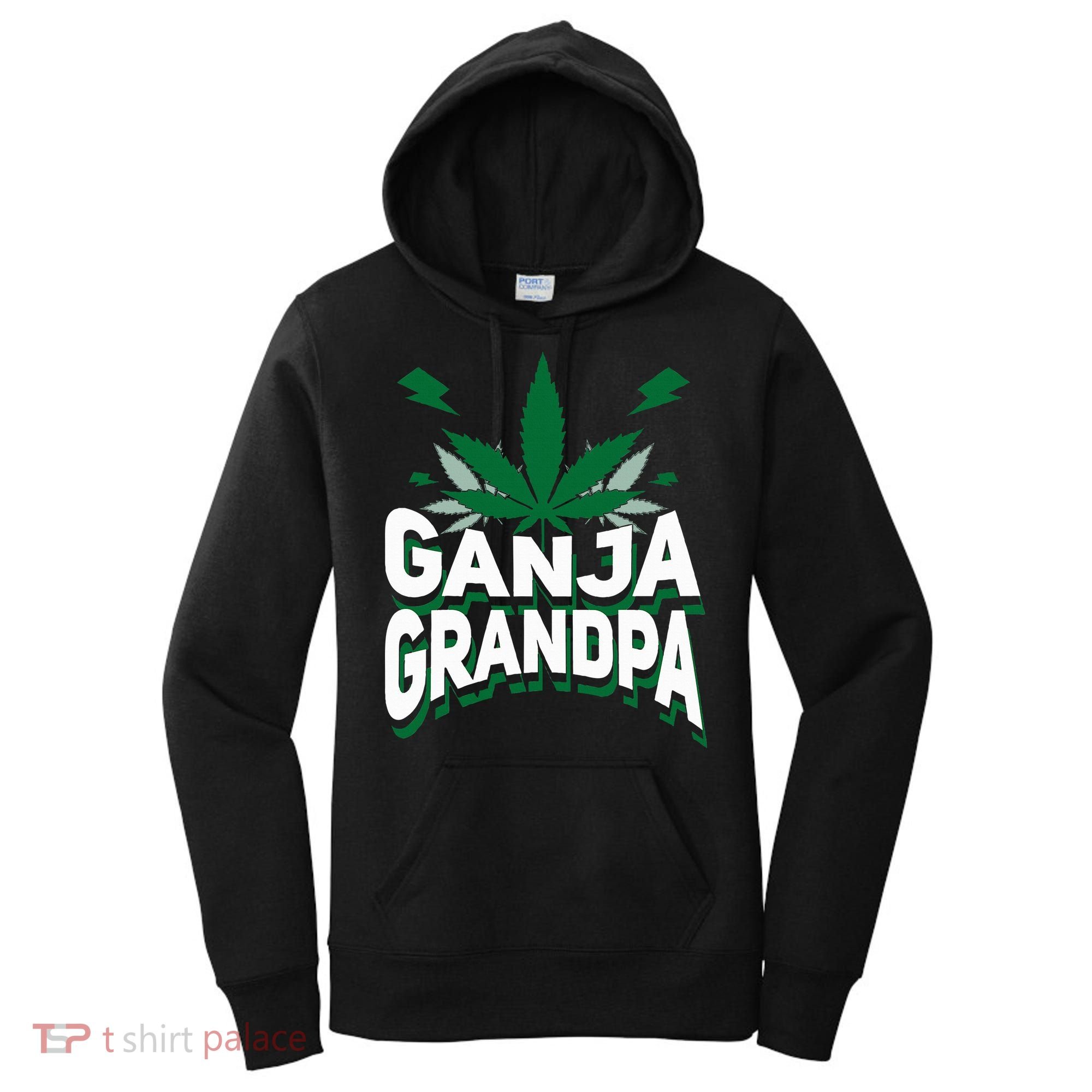 Funny Ganja Grandpa Weed Marijuana Women's Hoodie