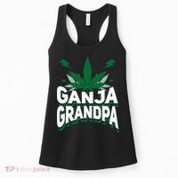 Funny Ganja Grandpa Weed Marijuana Women's Tank Top thumb 0
