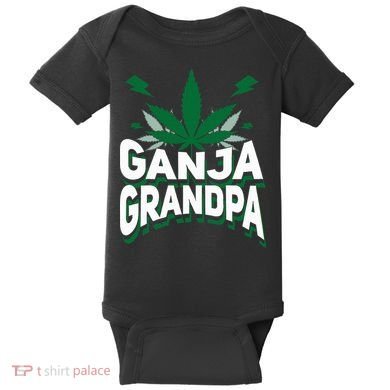 Funny Ganja Grandpa Weed Marijuana Baby Bodysuit