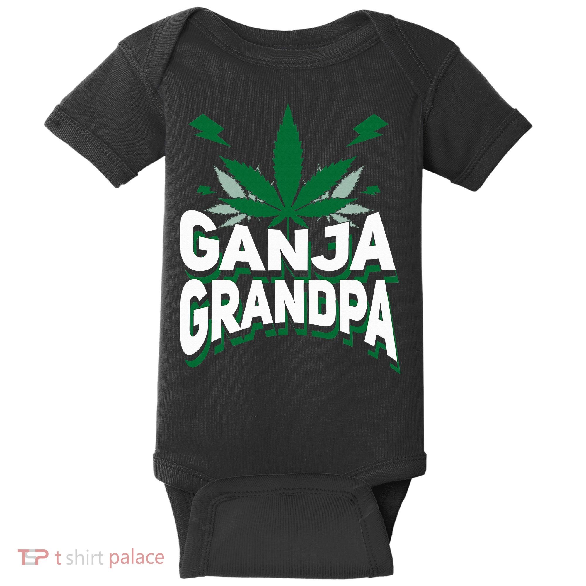 Funny Ganja Grandpa Weed Marijuana Baby Bodysuit