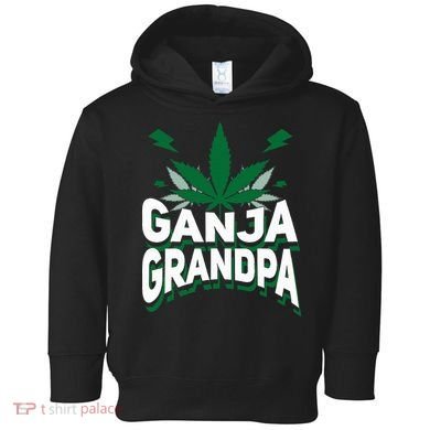 Funny Ganja Grandpa Weed Marijuana Toddler Hoodie