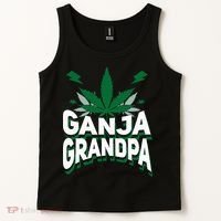 Funny Ganja Grandpa Weed Marijuana Tank Top thumb 2