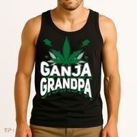 Funny Ganja Grandpa Weed Marijuana Tank Top thumb 3