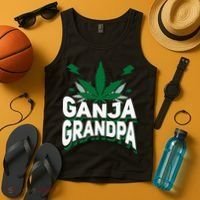 Funny Ganja Grandpa Weed Marijuana Tank Top thumb 4