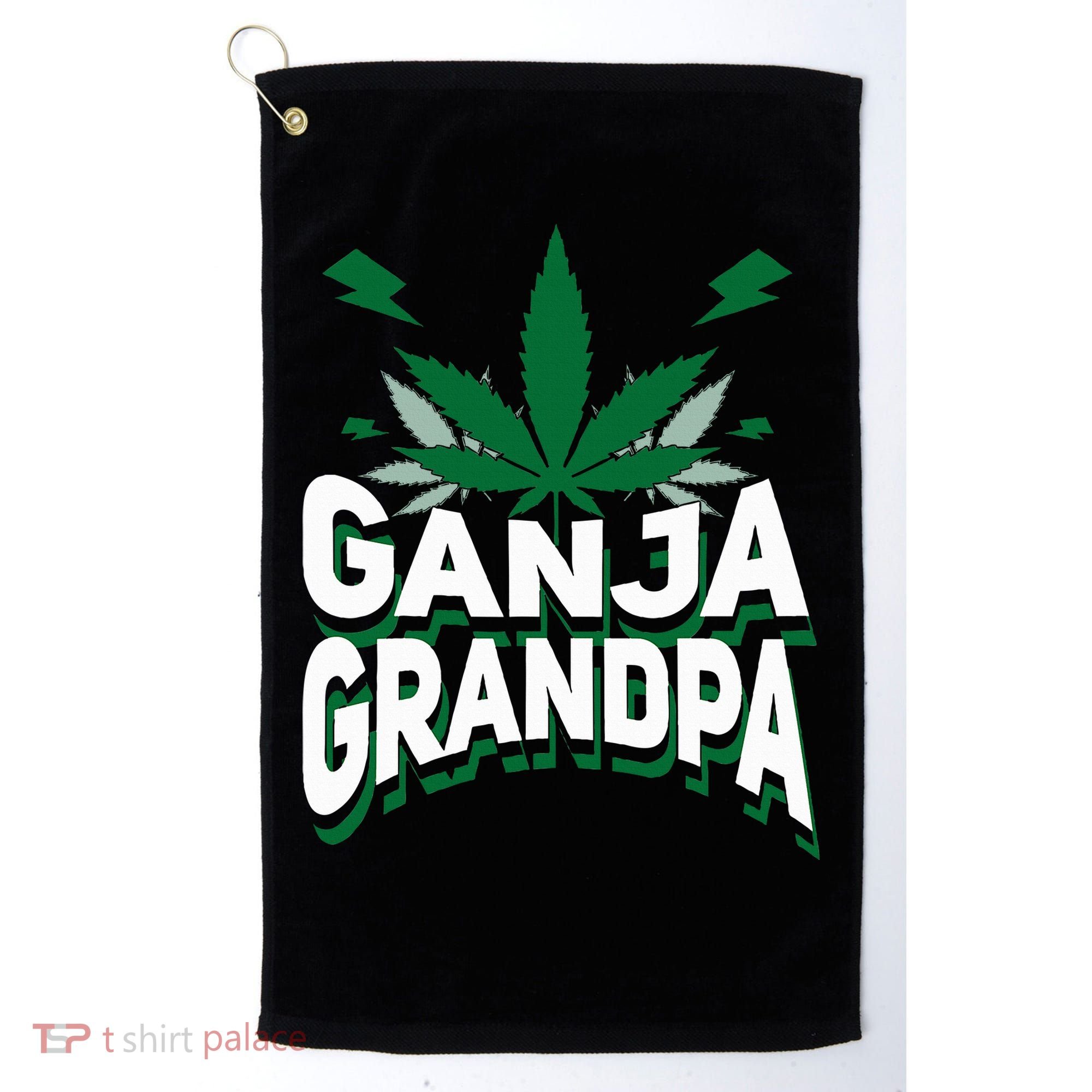 Funny Ganja Grandpa Weed Marijuana Golf Towel