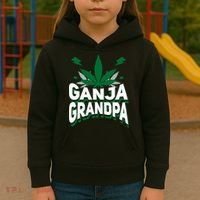 Funny Ganja Grandpa Weed Marijuana Kids Hoodie thumb 3