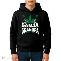 Funny Ganja Grandpa Weed Marijuana Kids Hoodie thumb 4
