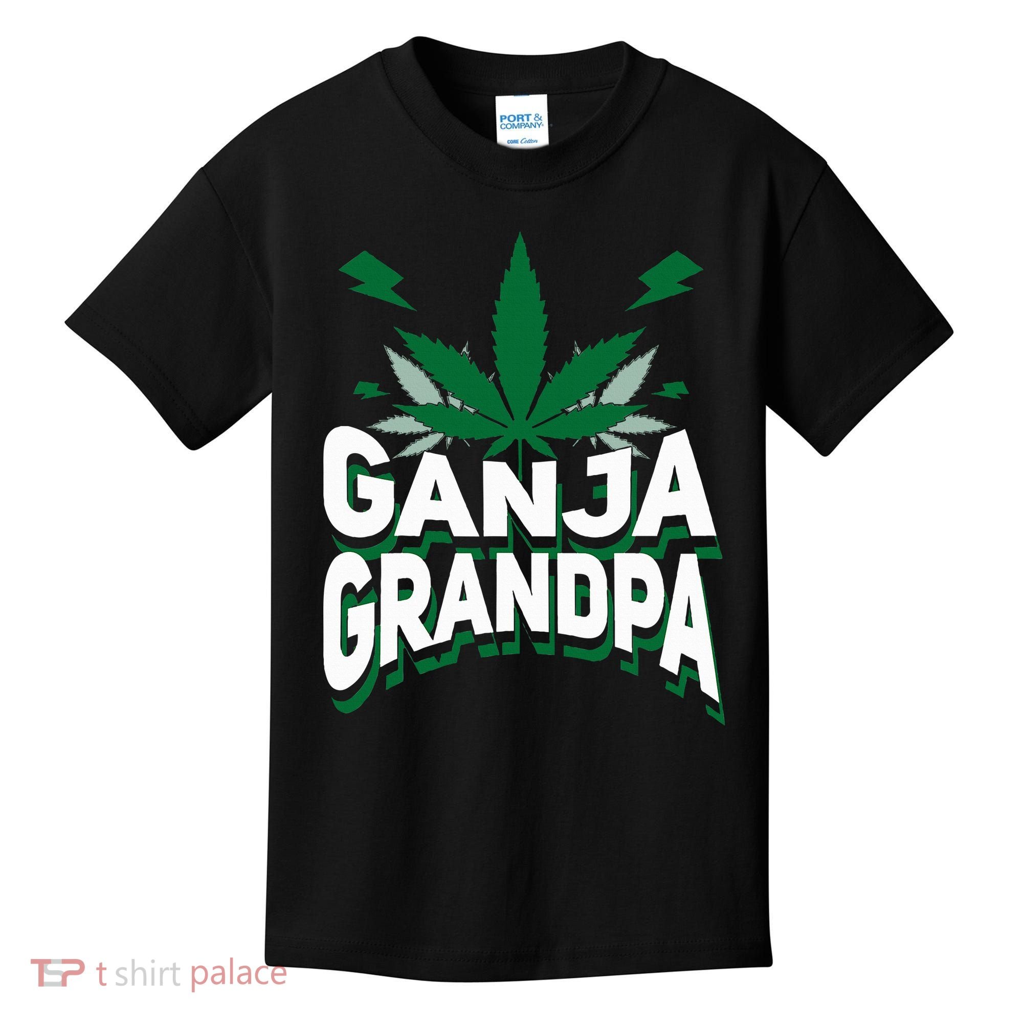 Funny Ganja Grandpa Weed Marijuana Kids T-Shirt