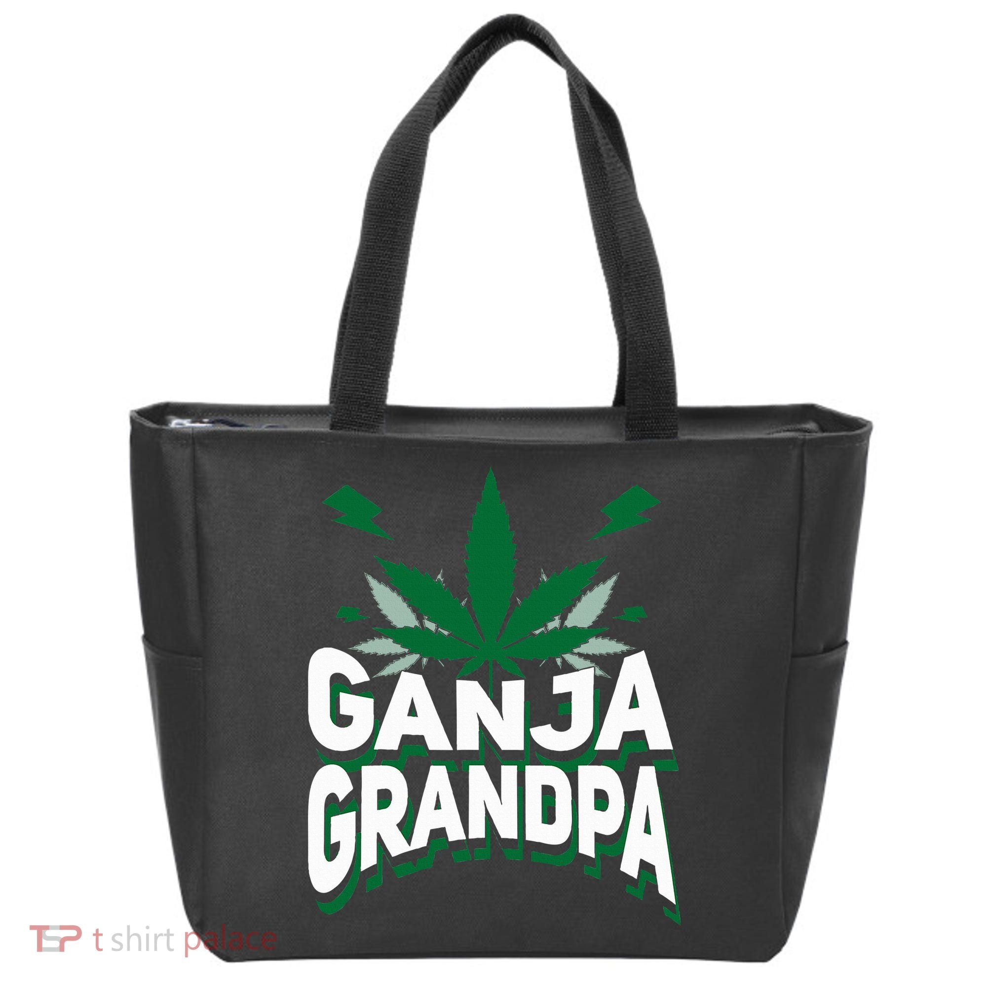 Funny Ganja Grandpa Weed Marijuana Tote Bag
