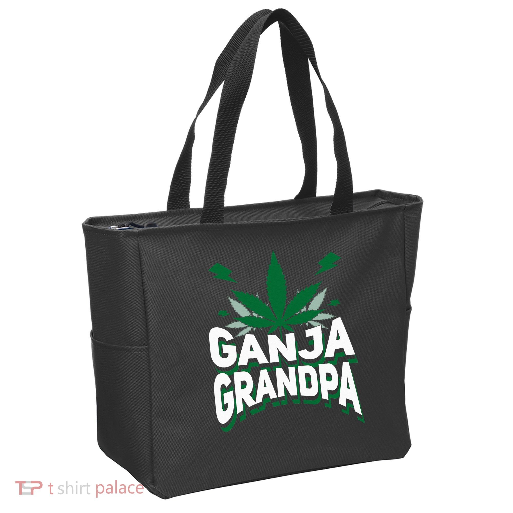 Funny Ganja Grandpa Weed Marijuana Tote Bag