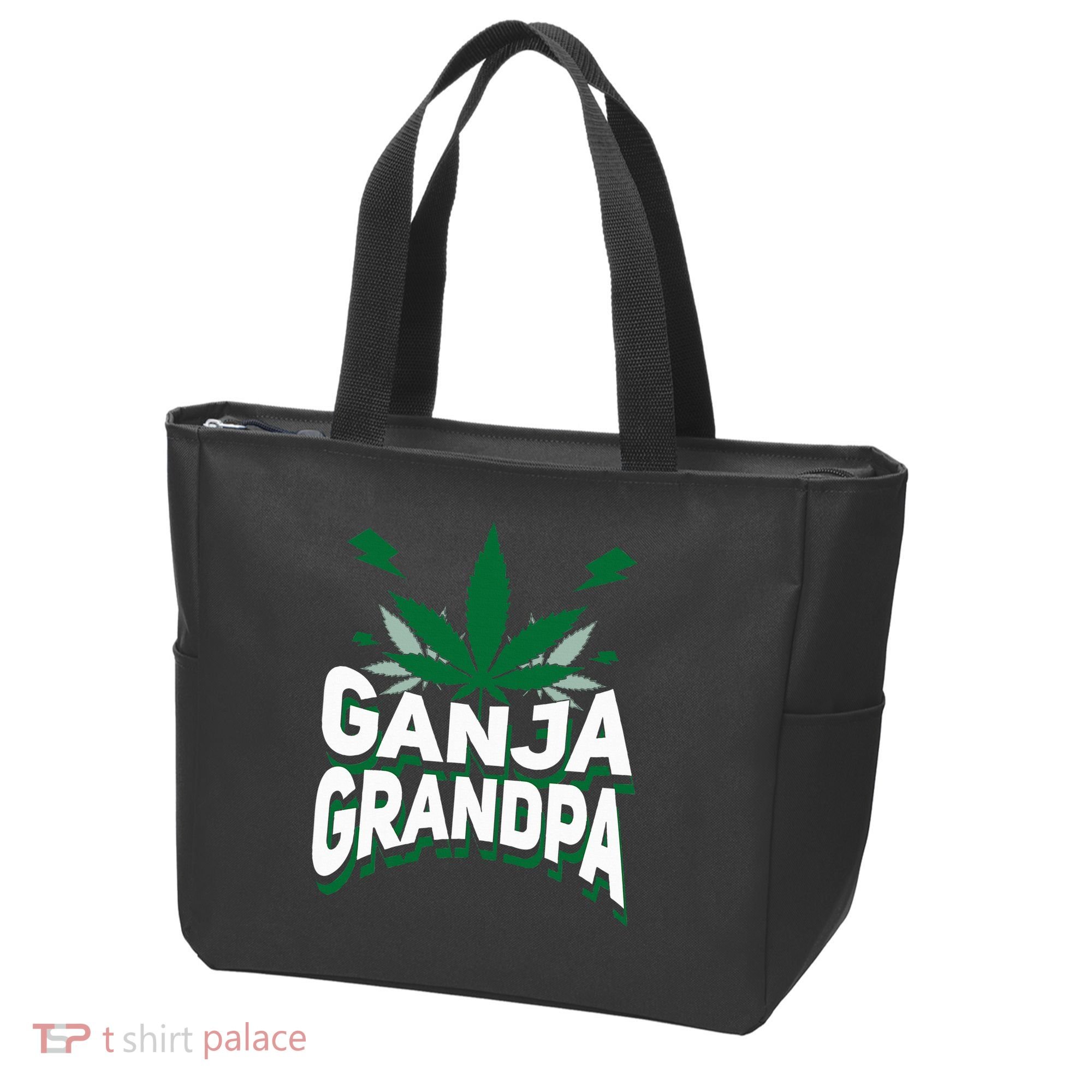 Funny Ganja Grandpa Weed Marijuana Tote Bag