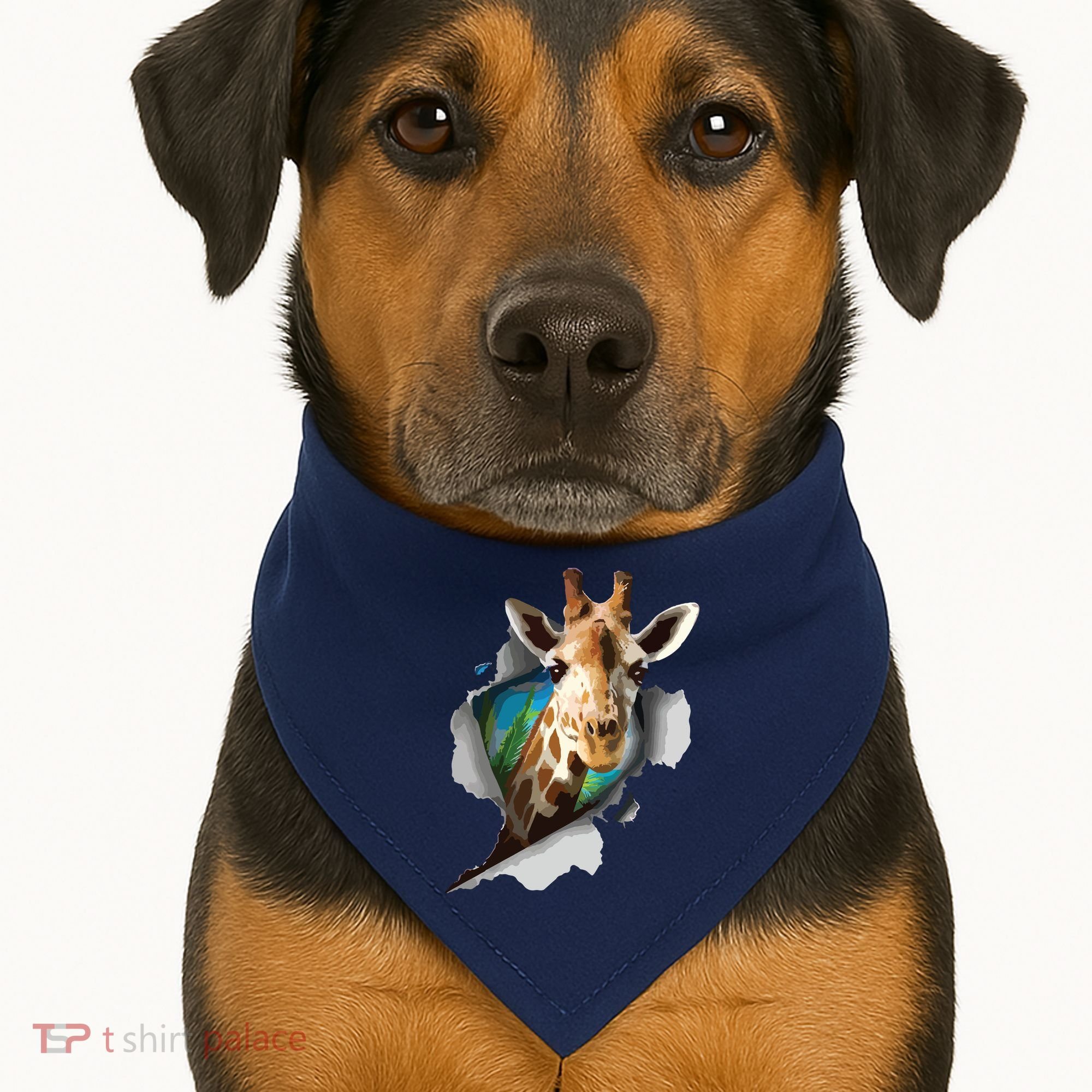 Funny Giraffe, Giraffe Lover USA-Made Doggie Bandana