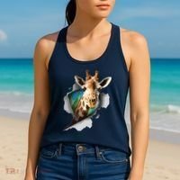 Funny Giraffe, Giraffe Lover Women's Tank Top thumb 2