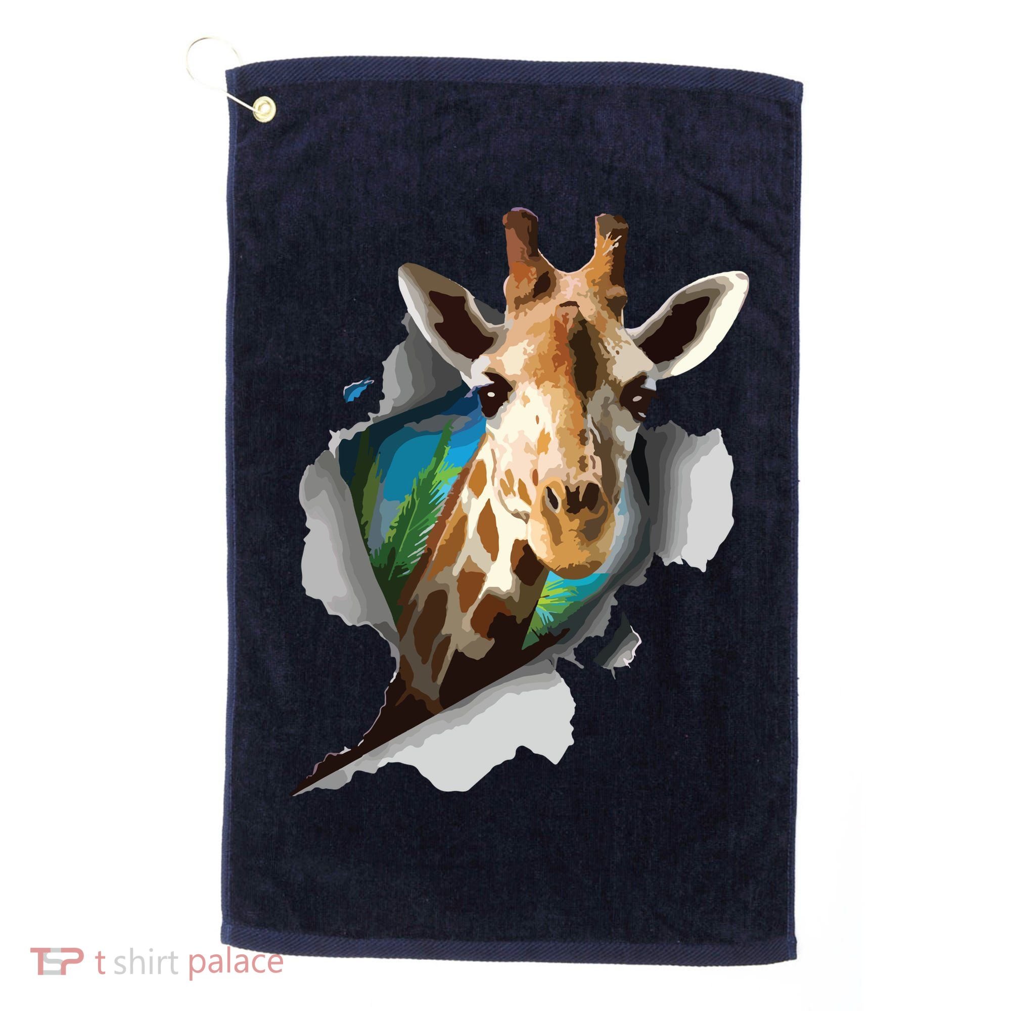 Funny Giraffe, Giraffe Lover Golf Towel