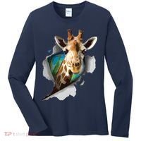 Funny Giraffe, Giraffe Lover Women's Long Sleeve Shirt thumb 0