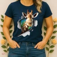 Funny Giraffe, Giraffe Lover Women's T-Shirt thumb 2
