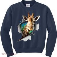 Funny Giraffe, Giraffe Lover Kids Sweatshirt thumb 0