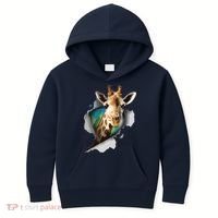 Funny Giraffe, Giraffe Lover Kids Hoodie thumb 0