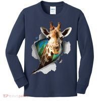 Funny Giraffe, Giraffe Lover Kids Long Sleeve Shirt thumb 0
