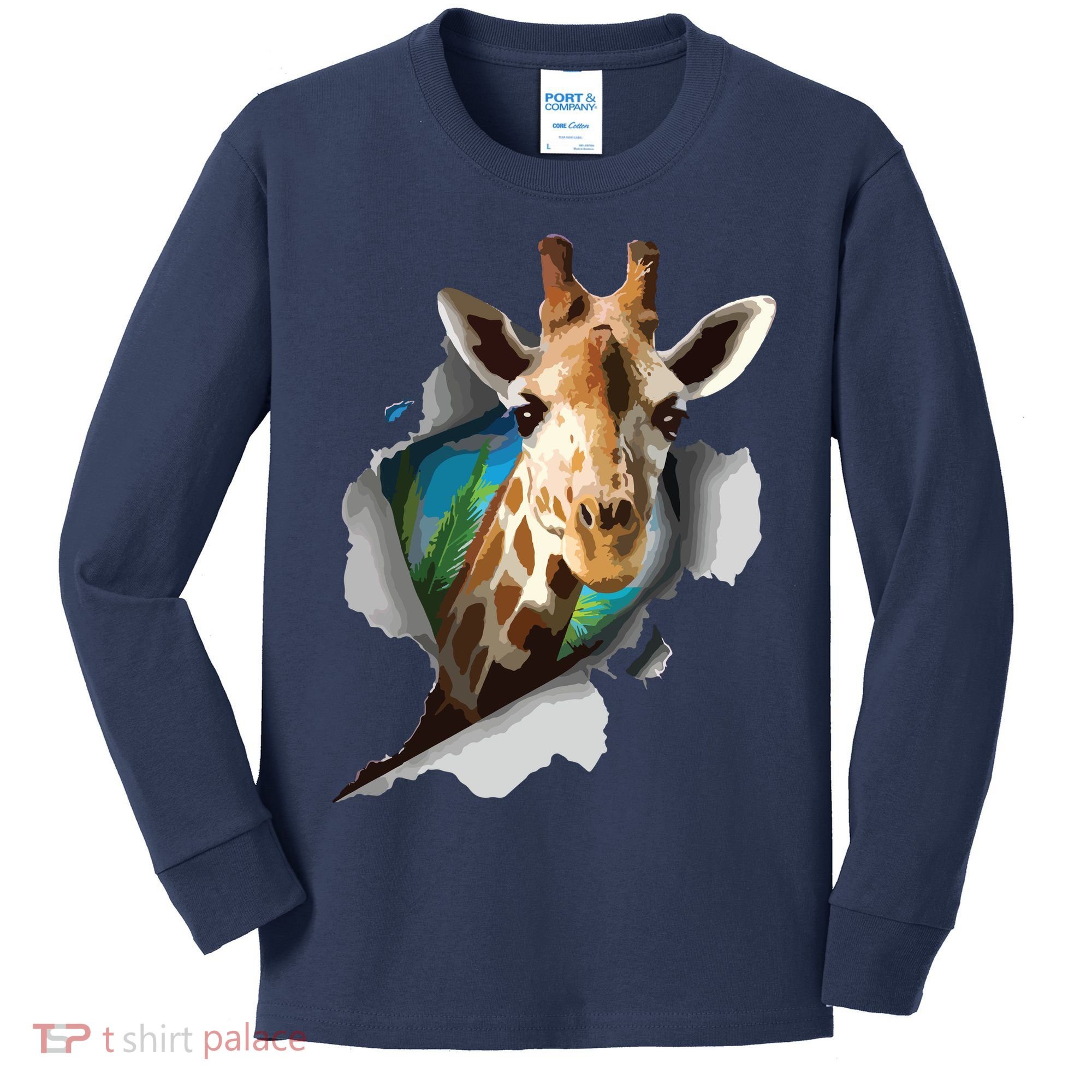 Funny Giraffe, Giraffe Lover Kids Long Sleeve Shirt