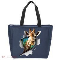 Funny Giraffe, Giraffe Lover Tote Bag thumb 0