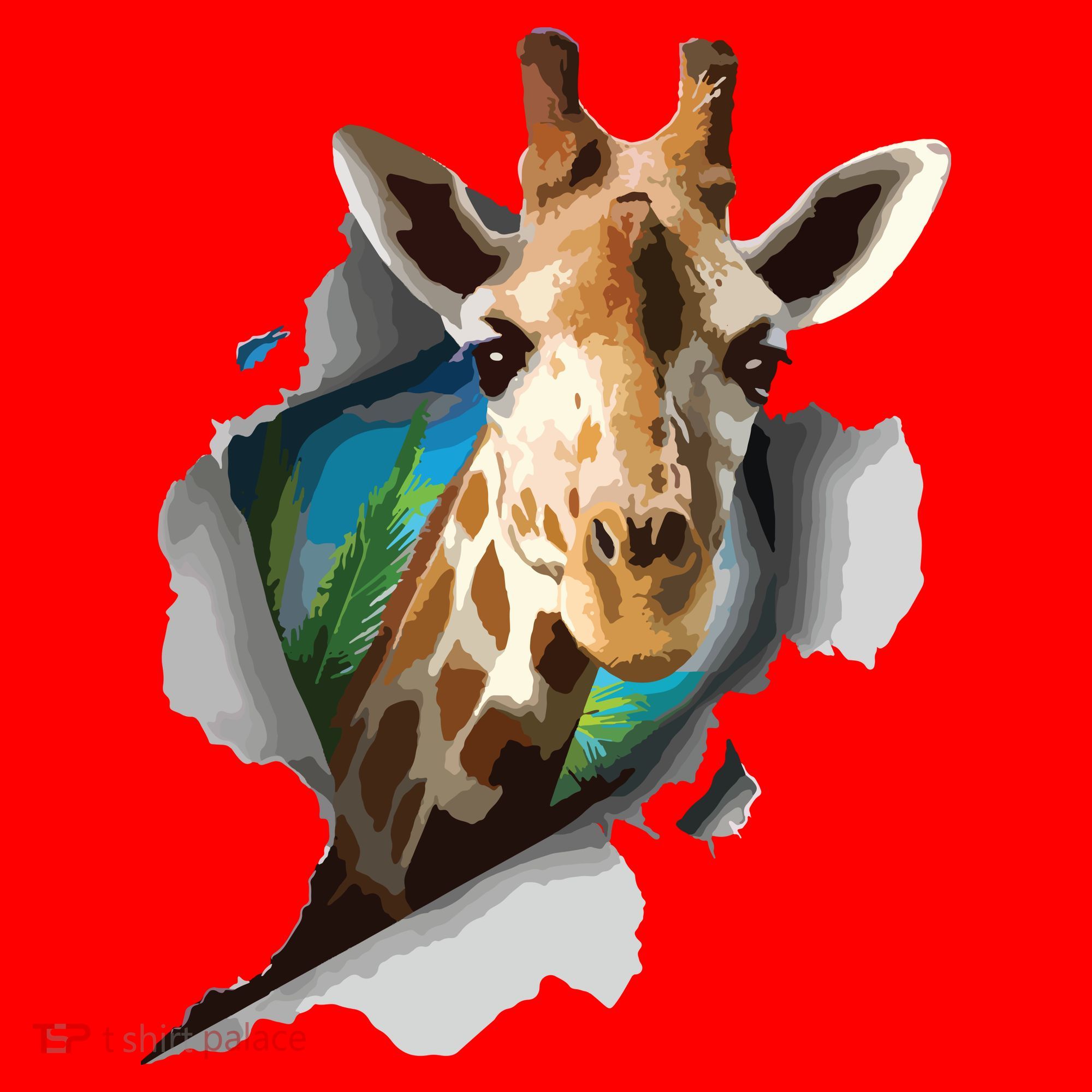 Funny Giraffe, Giraffe Lover Santa Hat