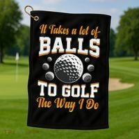 Funny Golf Gift For Golfer Golf Towel thumb 1