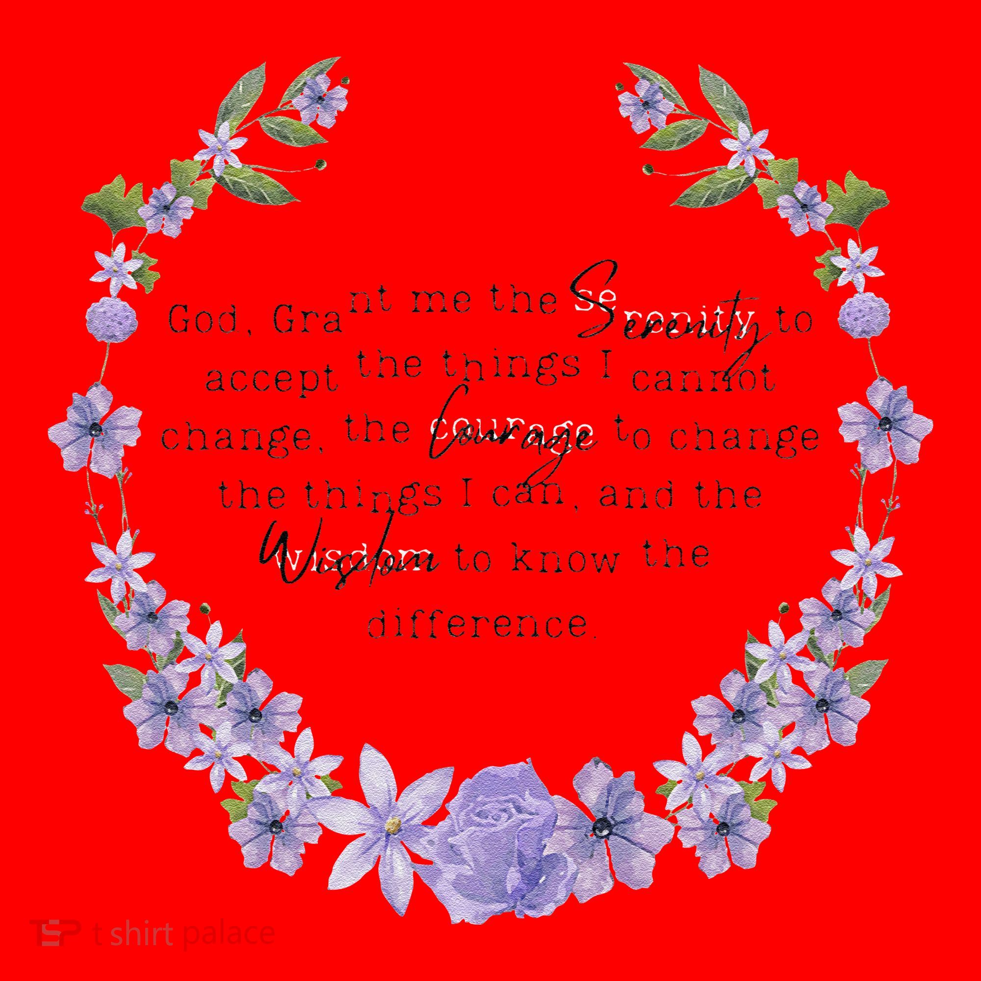 Floral God Grant Me The Serenity Prayer Spiritu Santa Hat