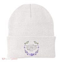 Floral God Grant Me The Serenity Prayer Spiritu Beanie thumb 0