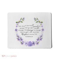 Floral God Grant Me The Serenity Prayer Spiritu Mousepad thumb 0
