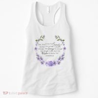 Floral God Grant Me The Serenity Prayer Spiritu Women's Tank Top thumb 0