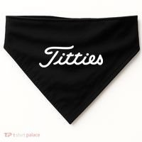 Funny Golf Gift: Titties Gift Funny Saying Golfer Golfing Gift USA-Made Doggie Bandana thumb 0