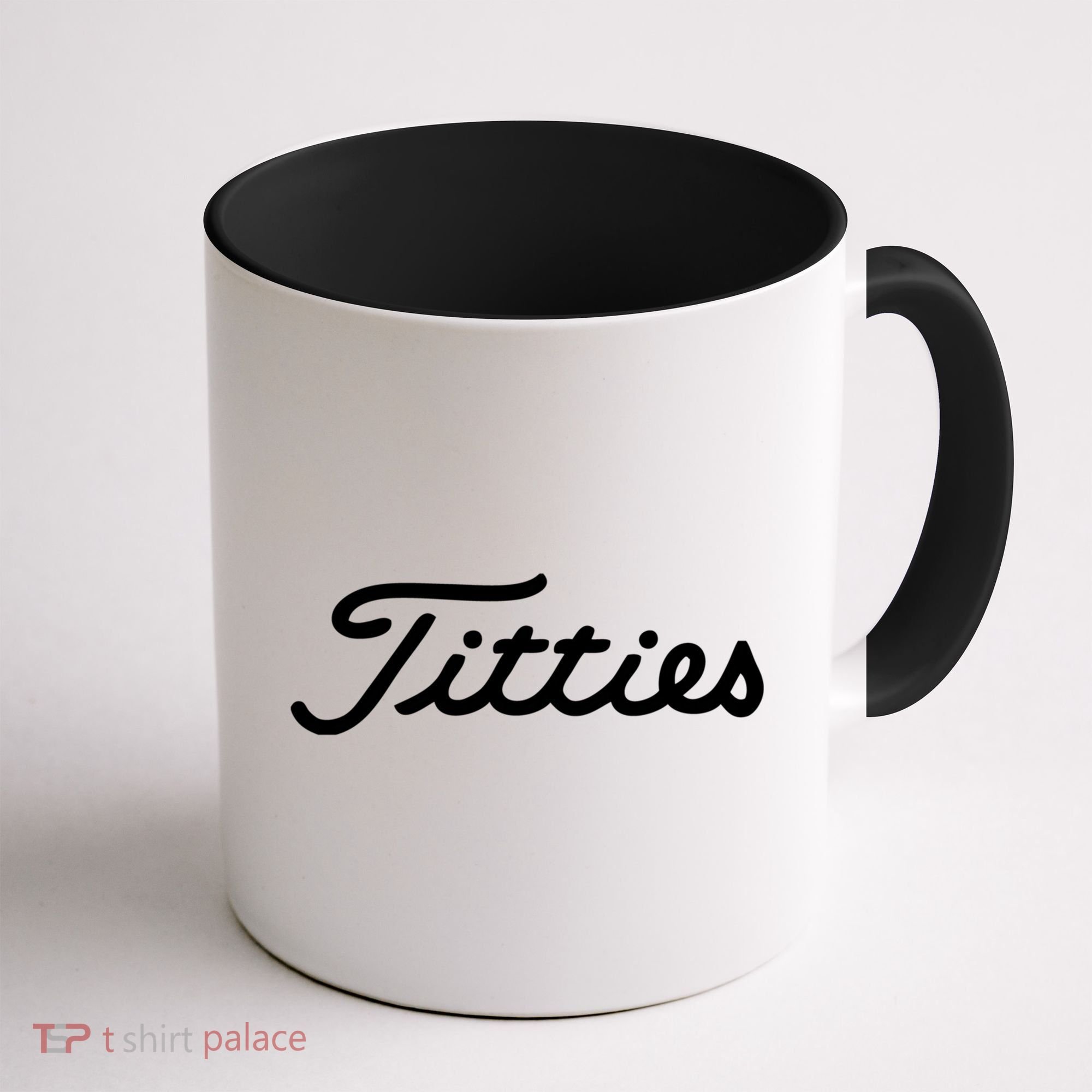 Funny Golf Gift: Titties Gift Funny Saying Golfer Golfing Gift Coffee Mug