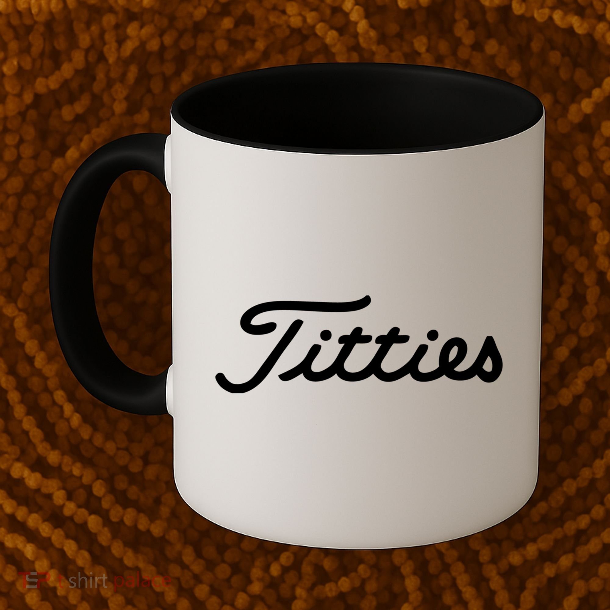 Funny Golf Gift: Titties Gift Funny Saying Golfer Golfing Gift Coffee Mug