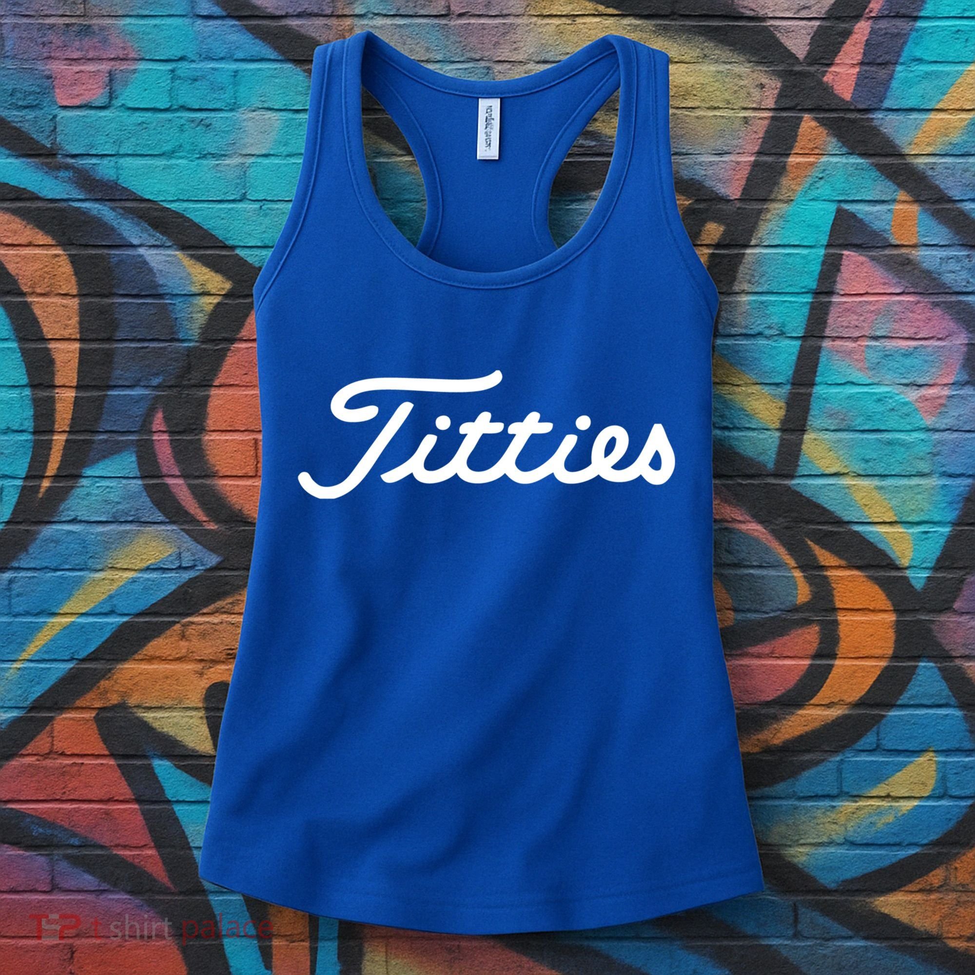 Funny Golf Gift: Titties Gift Funny Saying Golfer Golfing Gift Women's Tank Top