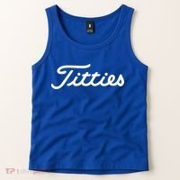 Funny Golf Gift: Titties Gift Funny Saying Golfer Golfing Gift Tank Top thumb 2