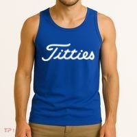 Funny Golf Gift: Titties Gift Funny Saying Golfer Golfing Gift Tank Top thumb 3