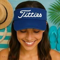 Funny Golf Gift: Titties Gift Funny Saying Golfer Golfing Gift Visor thumb 2