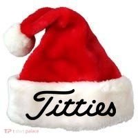 Funny Golf Gift: Titties Gift Funny Saying Golfer Golfing Gift Santa Hat thumb 0