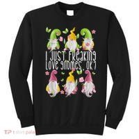 Funny Garden Gnome I Just Freaking Love Gnomes Sweatshirt thumb 0